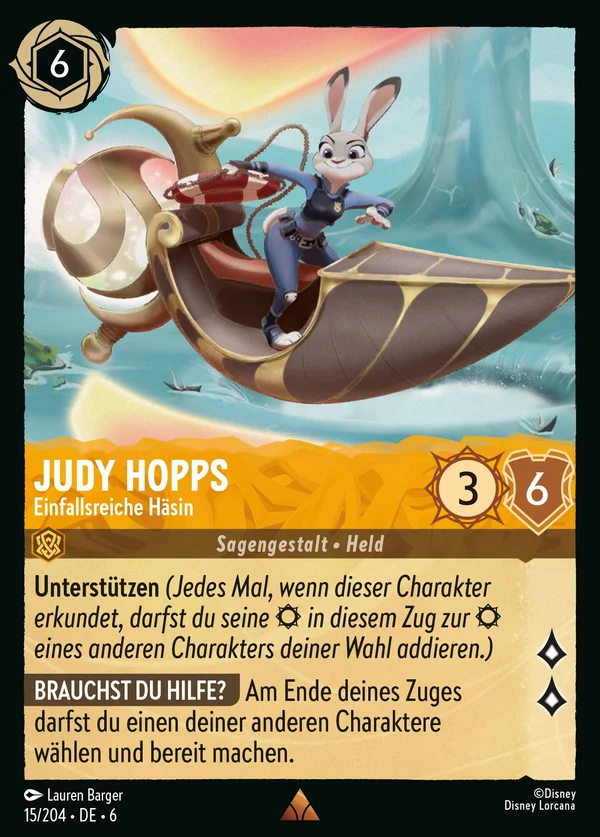 Judy Hopps - Einfallsreiche Häsin — Disney Lorcana Charakter card from Azurite Sea