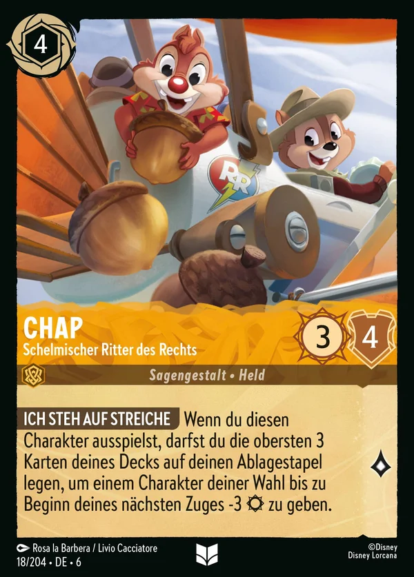 Chap - Schelmischer Ritter des Rechts — Disney Lorcana Charakter card from Azurite Sea