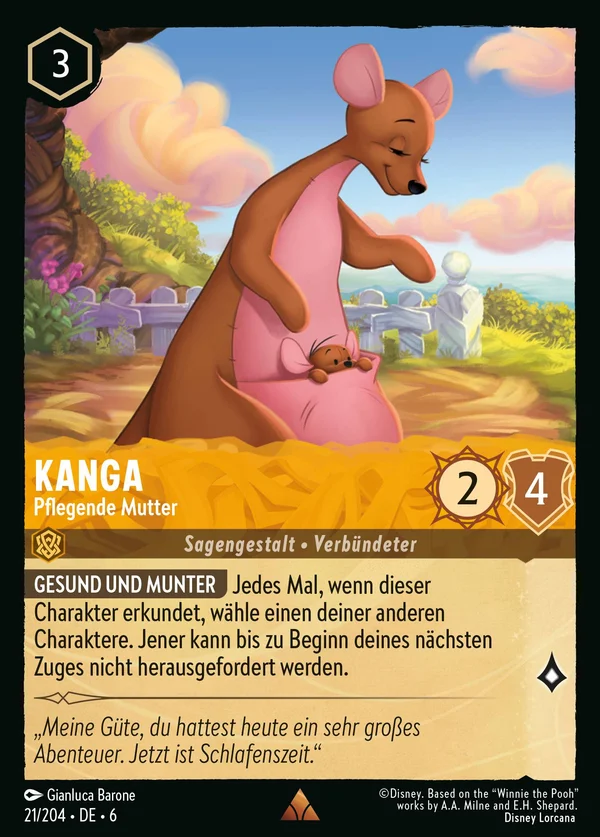 Kanga - Pflegende Mutter — Disney Lorcana Charakter card from Azurite Sea