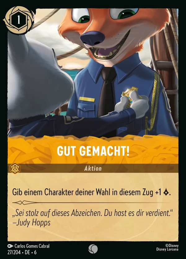Gut gemacht! — Disney Lorcana Aktion card from Azurite Sea