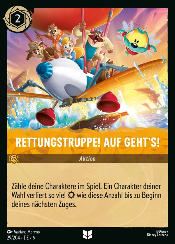 Rettungstruppe! Auf geht's! — Disney Lorcana Aktion card from Azurite Sea