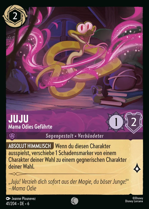 Juju - Mama Odies Gefährte — Disney Lorcana Charakter card from Azurite Sea