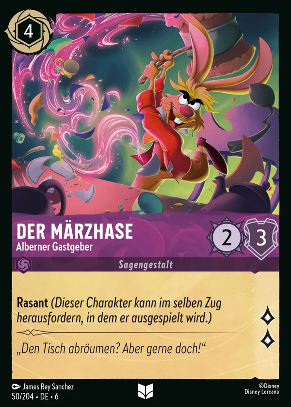 Der Märzhase - Alberner Gastgeber — Disney Lorcana Charakter card from Azurite Sea
