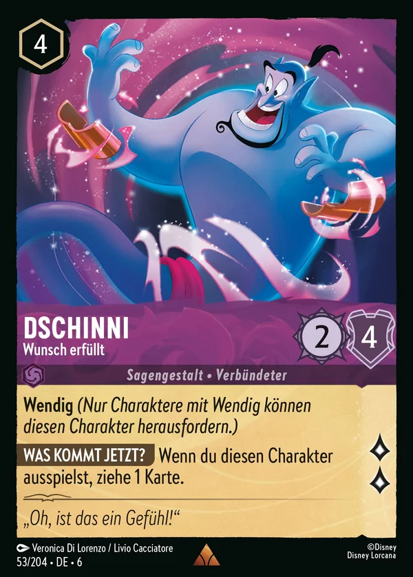 Dschinni - Wunsch erfüllt — Disney Lorcana Charakter card from Azurite Sea