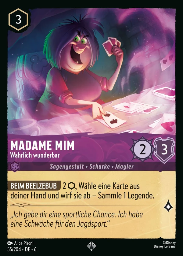 Madame Mim - Wahrlich wunderbar — Disney Lorcana Charakter card from Azurite Sea