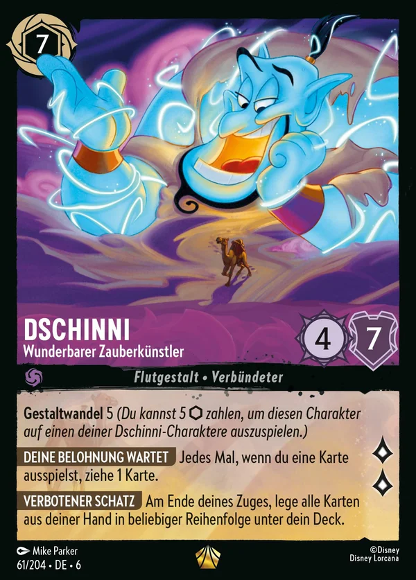 Dschinni - Wunderbarer Zauberkünstler — Disney Lorcana Charakter card from Azurite Sea