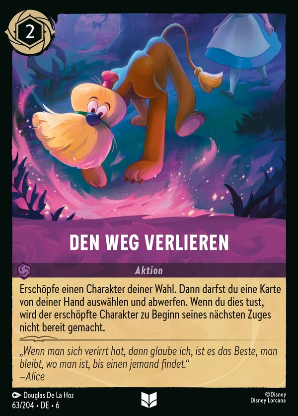 Den Weg verlieren — Disney Lorcana Aktion card from Azurite Sea