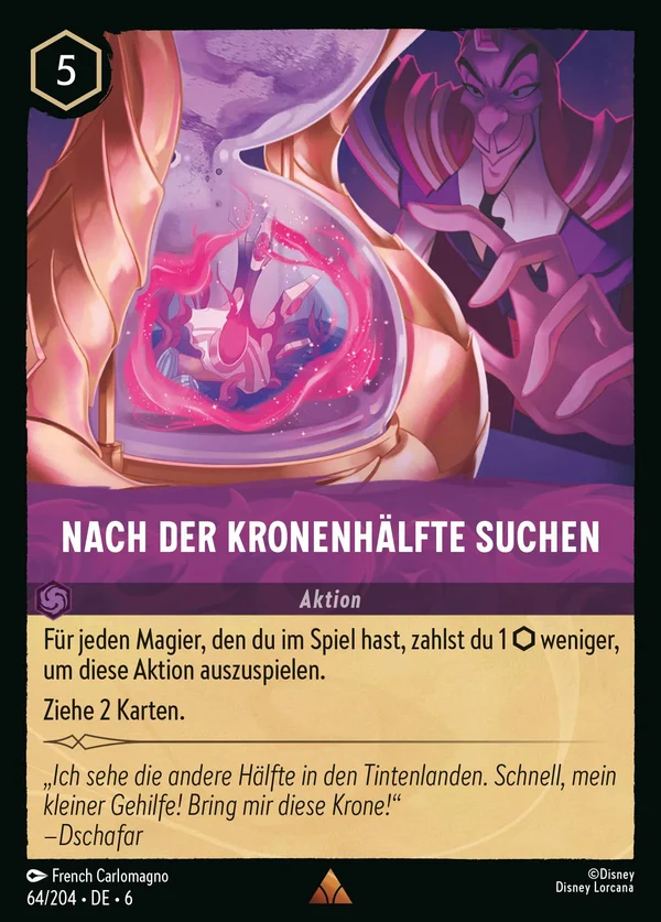 Nach der Kronenhälfte suchen — Disney Lorcana Aktion card from Azurite Sea