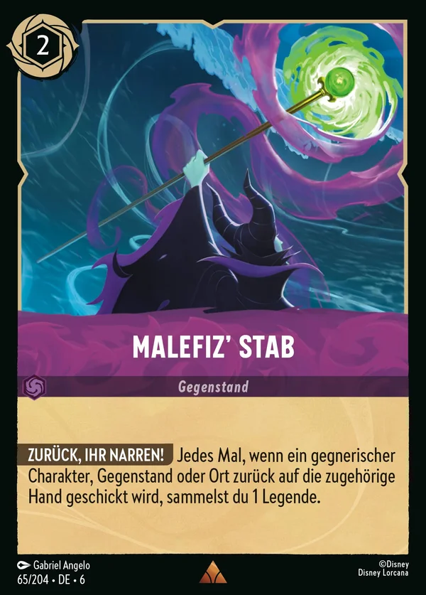 Malefiz' Stab — Disney Lorcana Gegenstand card from Azurite Sea