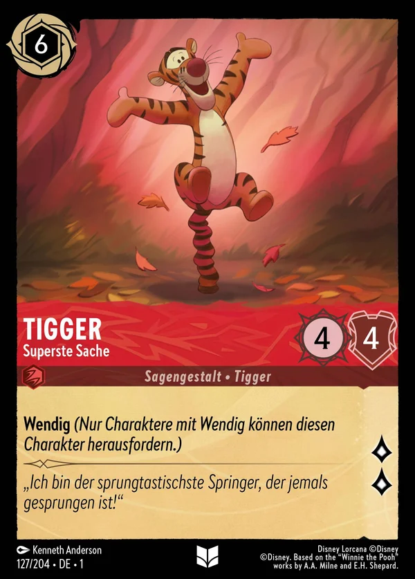 Tigger - Superste Sache — Disney Lorcana Charakter card from The First Chapter