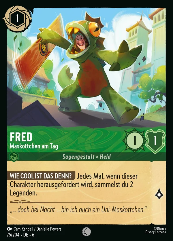 Fred - Maskottchen am Tag — Disney Lorcana Charakter card from Azurite Sea