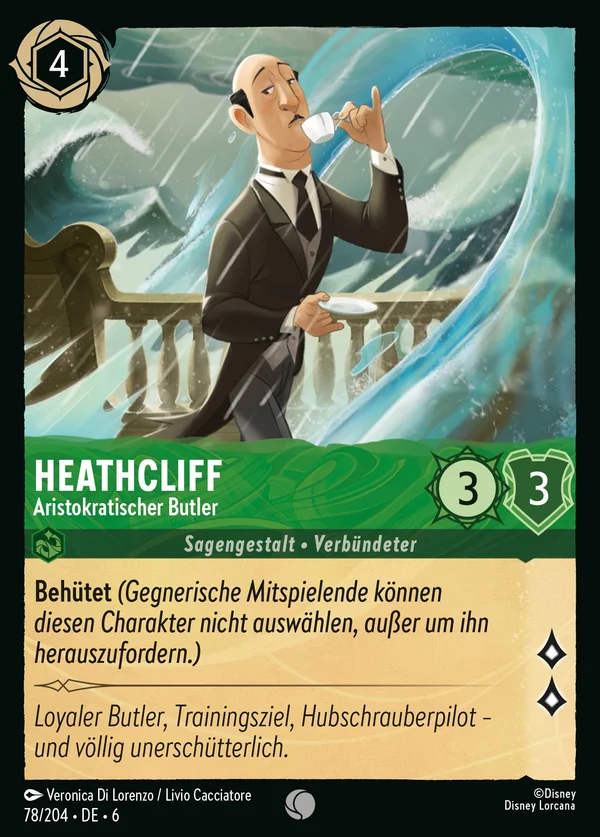Heathcliff - Aristokratischer Butler — Disney Lorcana Charakter card from Azurite Sea