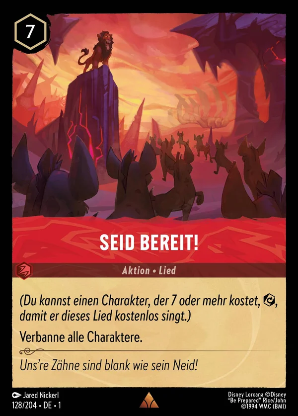 Seid bereit! — Disney Lorcana Aktion card from The First Chapter