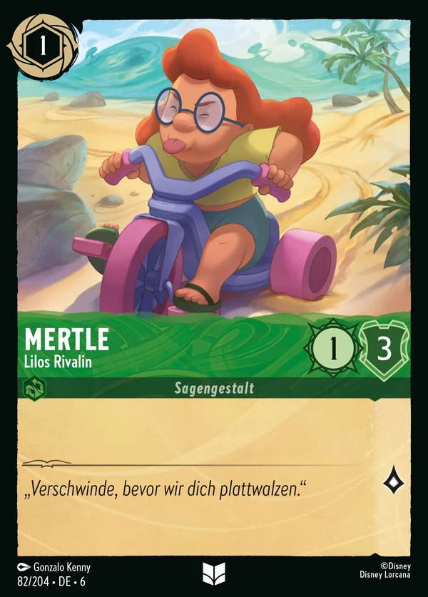 Mertle - Lilos Rivalin — Disney Lorcana Charakter card from Azurite Sea