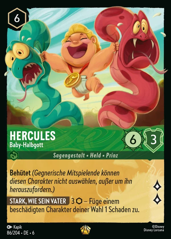 Hercules - Baby-Halbgott — Disney Lorcana Charakter card from Azurite Sea