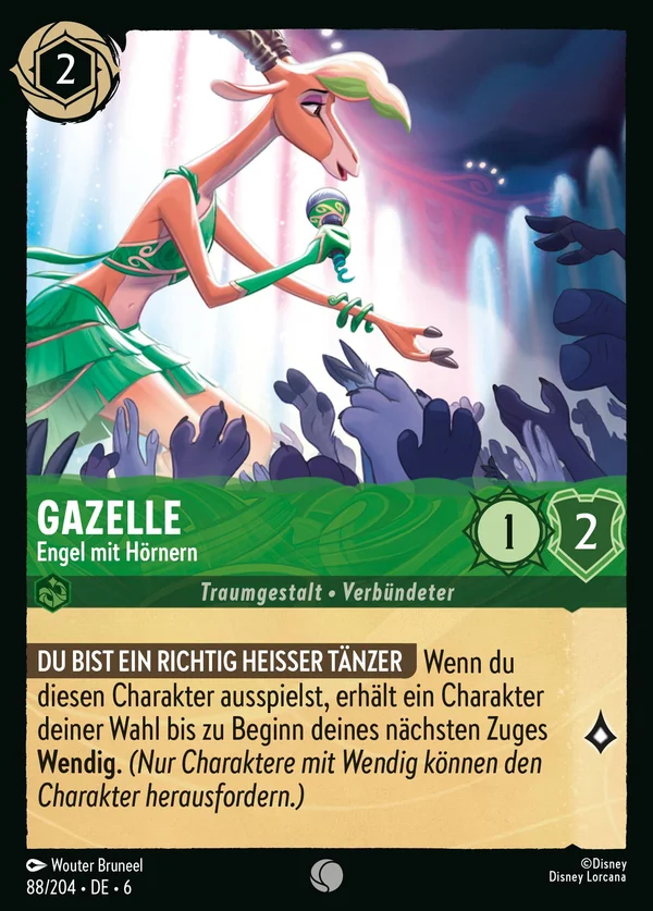 Gazelle - Engel mit Hörnern — Disney Lorcana Charakter card from Azurite Sea