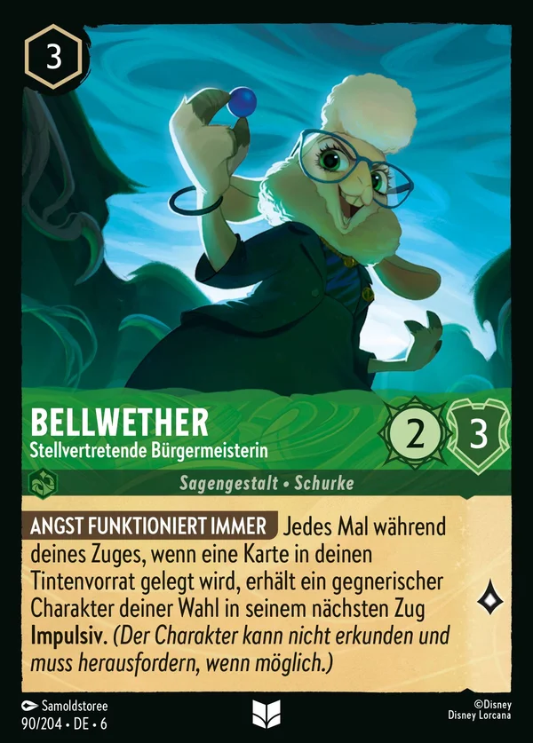 Bellwether - Stellvertretende Bürgermeisterin — Disney Lorcana Charakter card from Azurite Sea