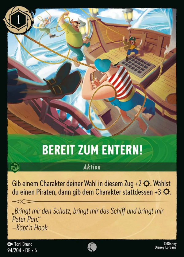 Bereit zum Entern! — Disney Lorcana Aktion card from Azurite Sea