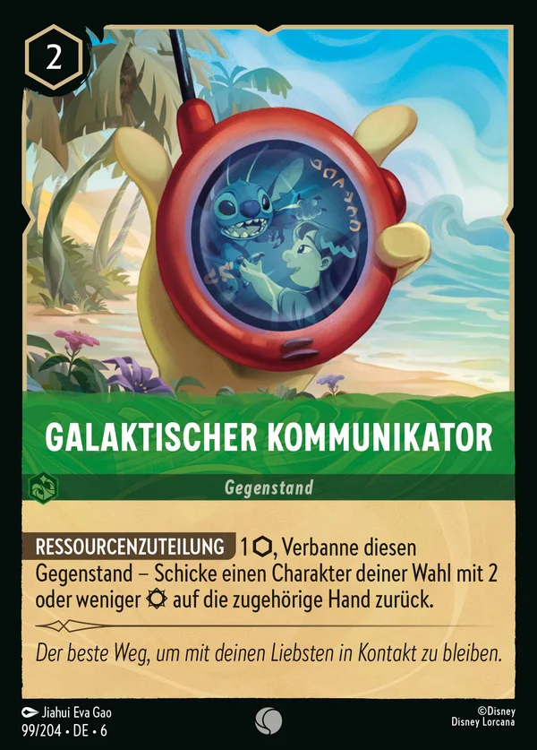 Galaktischer Kommunikator — Disney Lorcana Gegenstand card from Azurite Sea