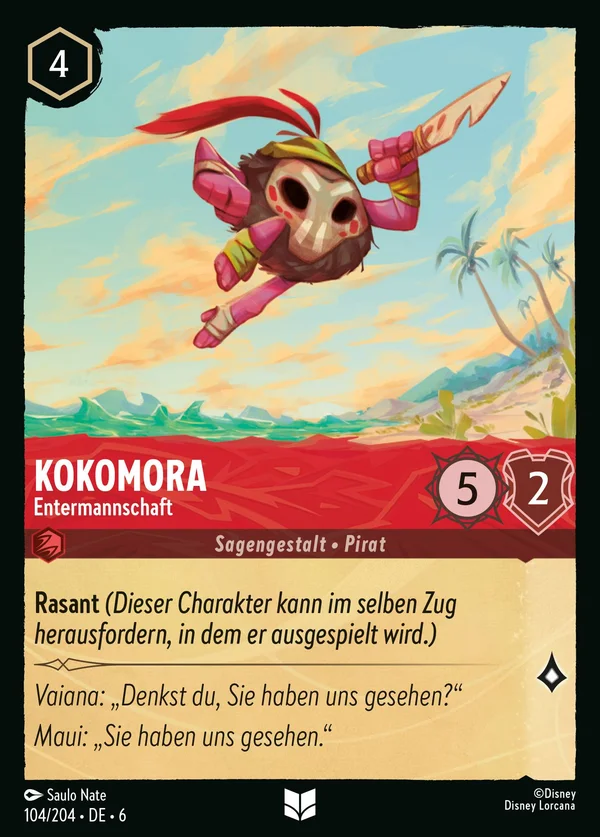 Kokomora - Entermannschaft — Disney Lorcana Charakter card from Azurite Sea