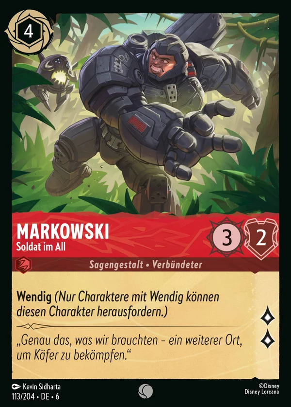 Markowski - Soldat im All — Disney Lorcana Charakter card from Azurite Sea