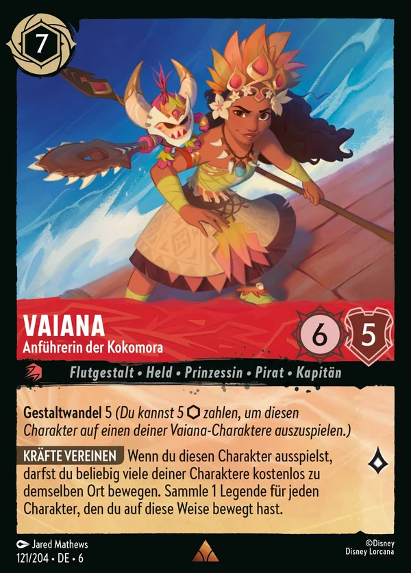 Vaiana - Anführerin der Kokomora — Disney Lorcana Charakter card from Azurite Sea