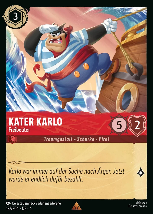 Kater Karlo - Freibeuter — Disney Lorcana Charakter card from Azurite Sea