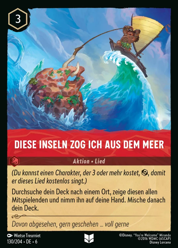 Diese Inseln zog ich aus dem Meer — Disney Lorcana Aktion card from Azurite Sea