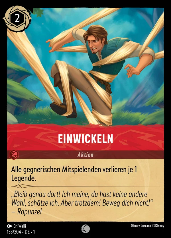 Einwickeln — Disney Lorcana Aktion card from The First Chapter
