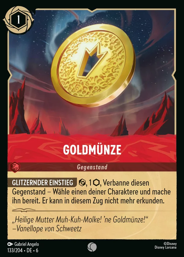 Goldmünze — Disney Lorcana Gegenstand card from Azurite Sea