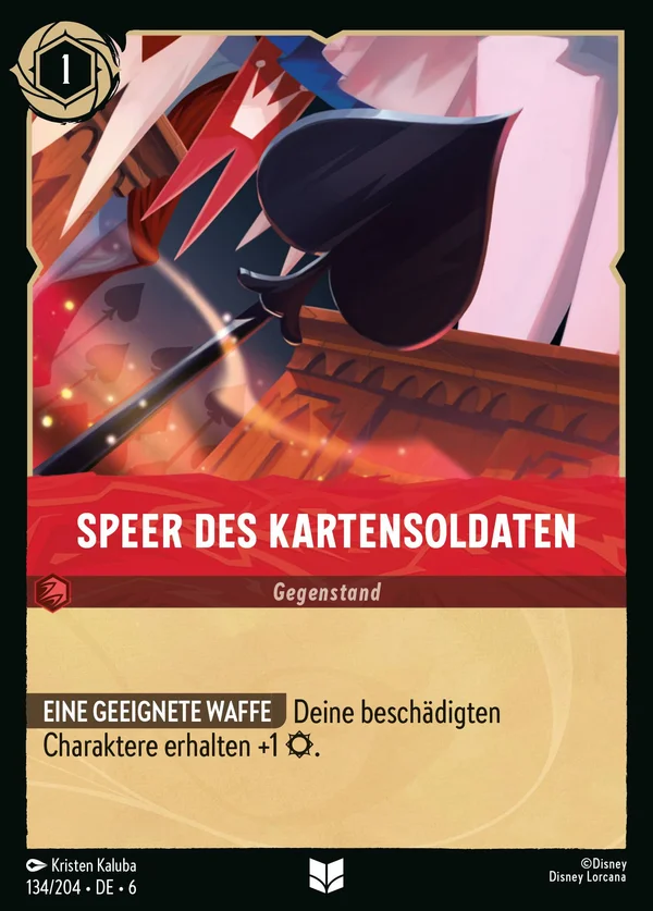 Speer des Kartensoldaten — Disney Lorcana Gegenstand card from Azurite Sea