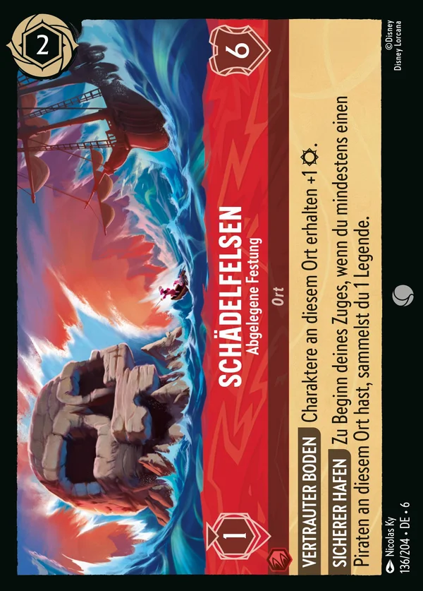 Schädelfelsen - Abgelegene Festung — Disney Lorcana Ort card from Azurite Sea