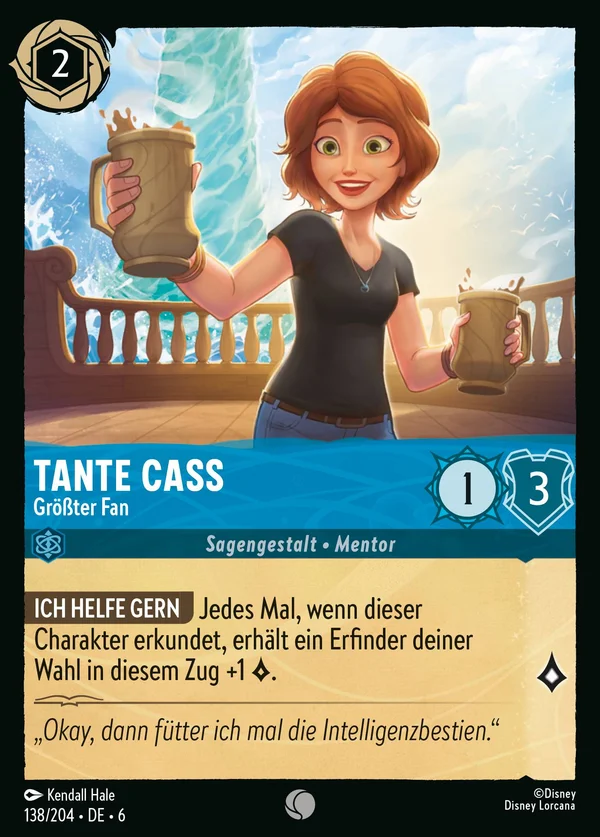 Tante Cass - Größter Fan — Disney Lorcana Charakter card from Azurite Sea