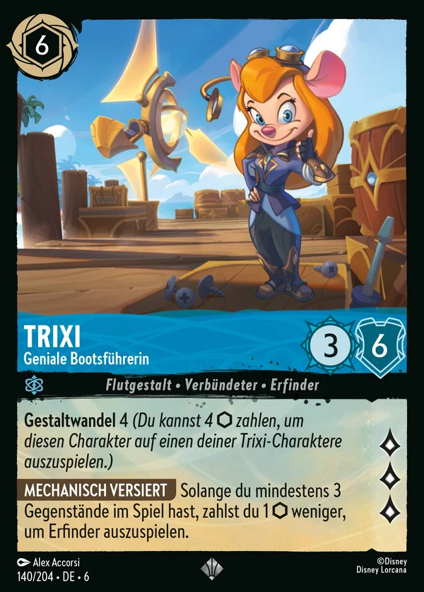 Trixi - Geniale Bootsführerin — Disney Lorcana Charakter card from Azurite Sea