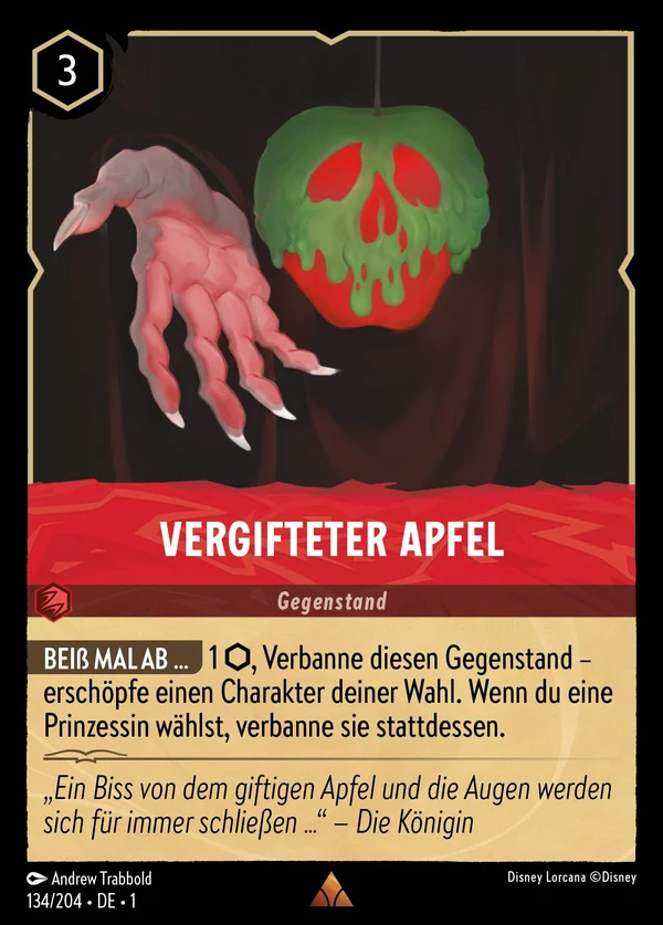 Vergifteter Apfel — Disney Lorcana Gegenstand card from The First Chapter