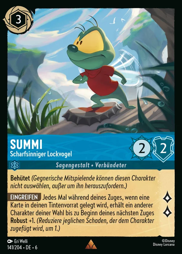 Summi - Scharfsinniger Lockvogel — Disney Lorcana Charakter card from Azurite Sea