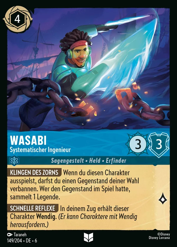 Wasabi - Systematischer Ingenieur — Disney Lorcana Charakter card from Azurite Sea