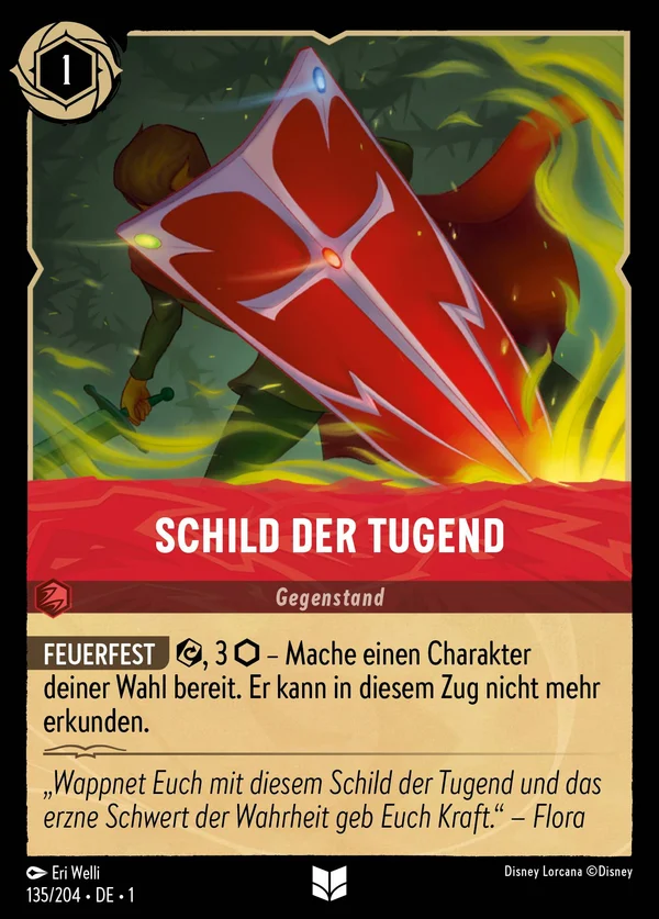 Schild der Tugend — Disney Lorcana Gegenstand card from The First Chapter