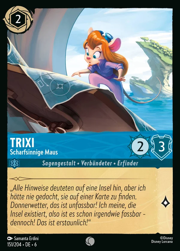 Trixi - Scharfsinnige Maus — Disney Lorcana Charakter card from Azurite Sea