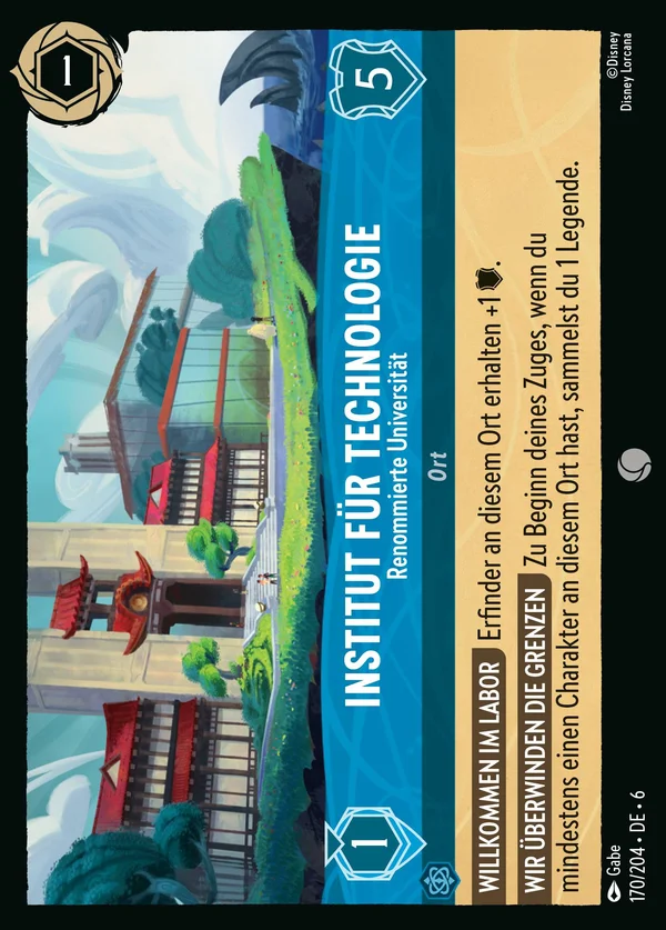 Institut für Technologie - Renommierte Universität — Disney Lorcana Ort card from Azurite Sea