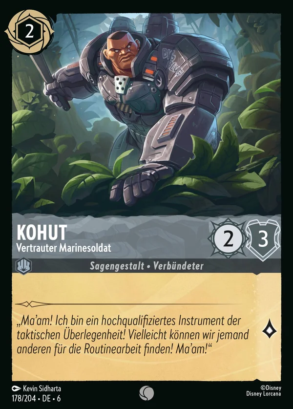 Kohut - Vertrauter Marinesoldat — Disney Lorcana Charakter card from Azurite Sea