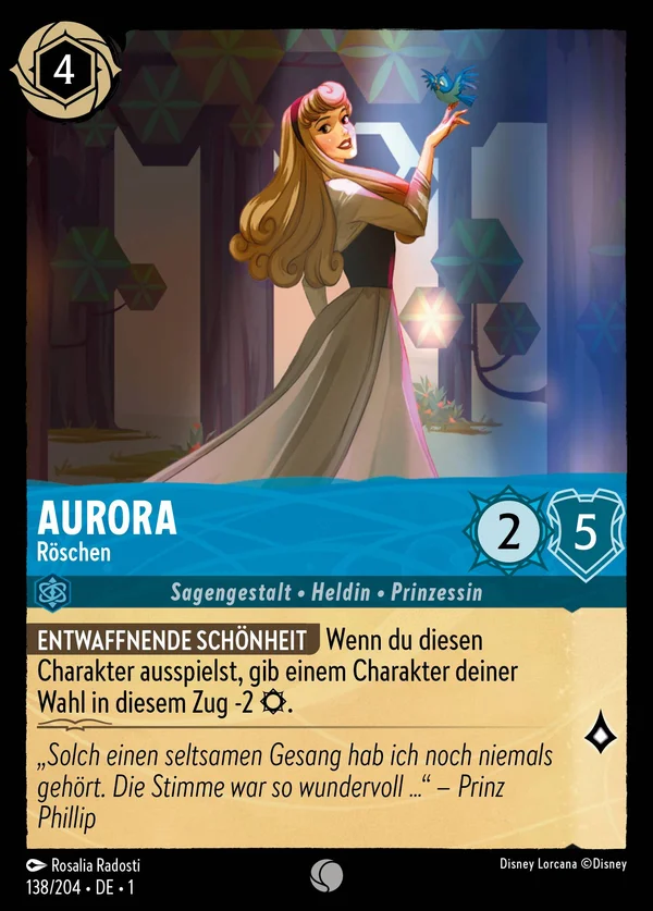 Aurora - Röschen — Disney Lorcana Charakter card from The First Chapter