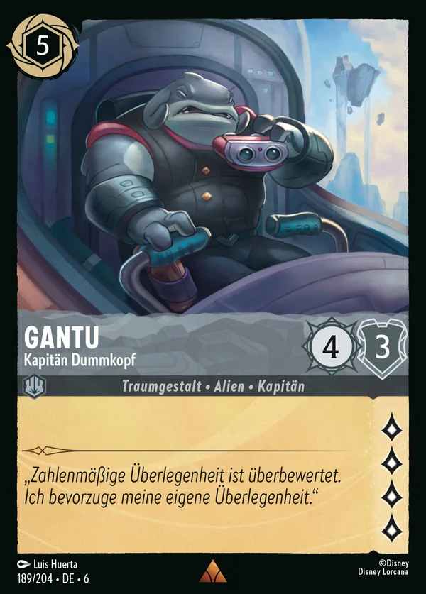 Gantu - Kapitän Dummkopf — Disney Lorcana Charakter card from Azurite Sea