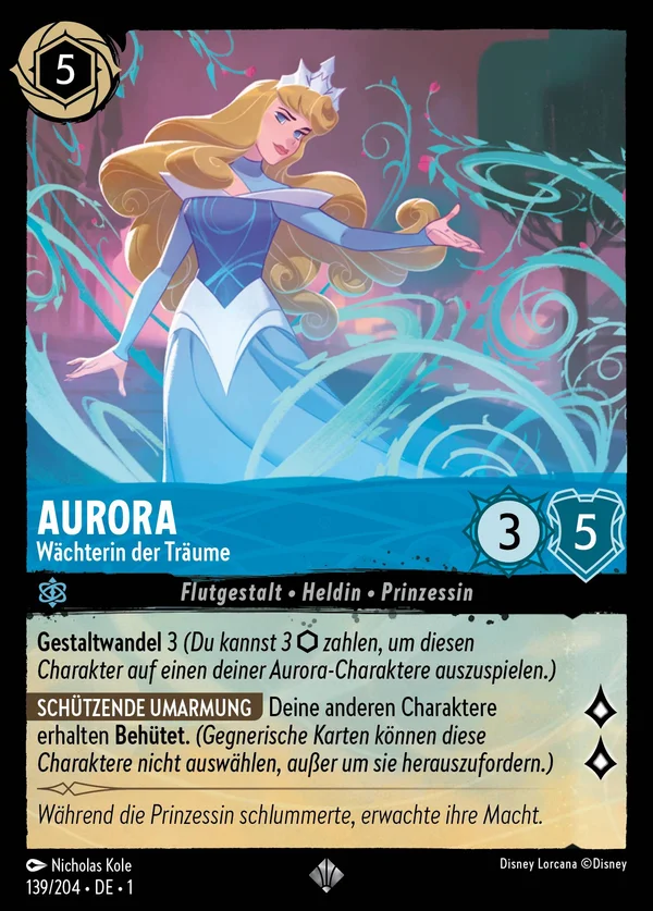 Aurora - Wächterin der Träume — Disney Lorcana Charakter card from The First Chapter