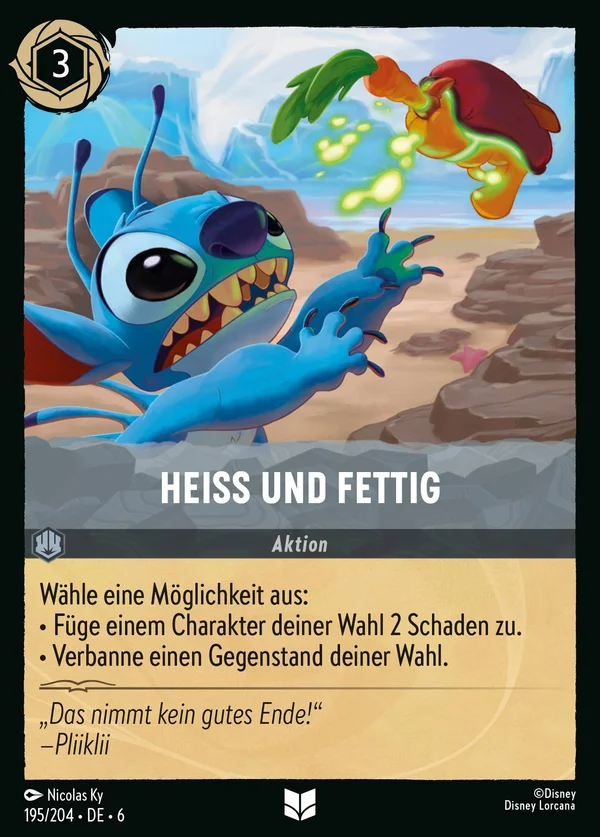 Heiss und Fettig — Disney Lorcana Aktion card from Azurite Sea