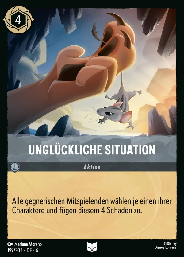 Unglückliche Situation — Disney Lorcana Aktion card from Azurite Sea