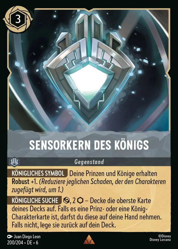 Sensorkern des Königs — Disney Lorcana Gegenstand card from Azurite Sea