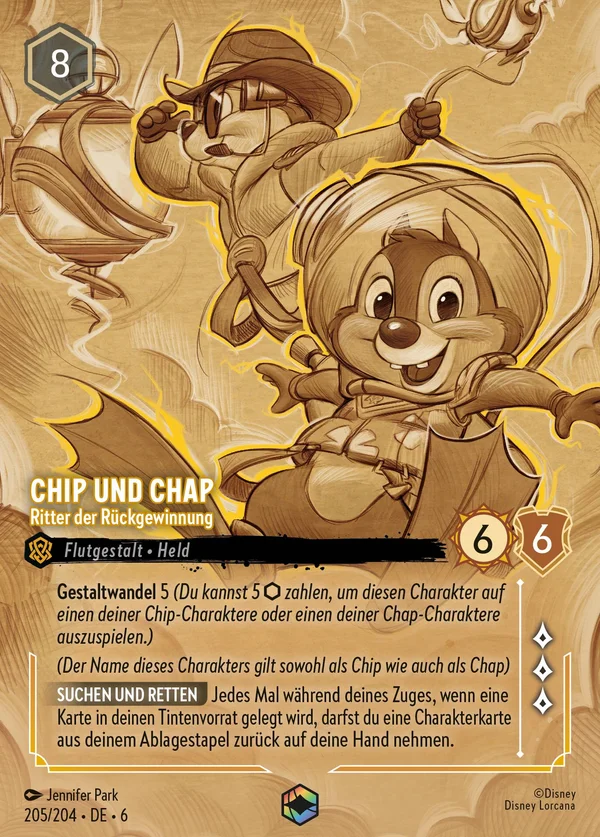Chip und Chap - Ritter der Rückgewinnung — Disney Lorcana Charakter card from Azurite Sea