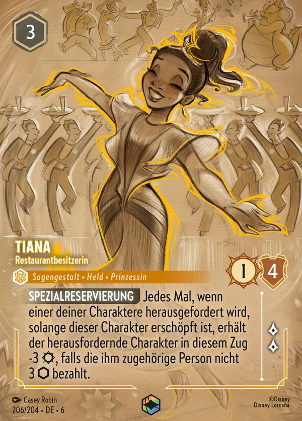 Tiana - Restaurantbesitzerin — Disney Lorcana Charakter card from Azurite Sea