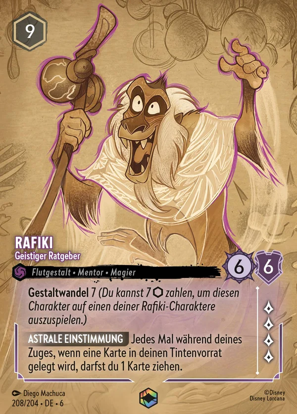 Rafiki - Geistiger Ratgeber — Disney Lorcana Charakter card from Azurite Sea